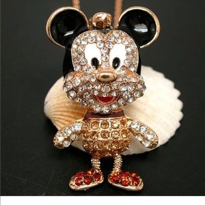 Crystal Cartoon Disney Baby Mickey Mouse Necklace